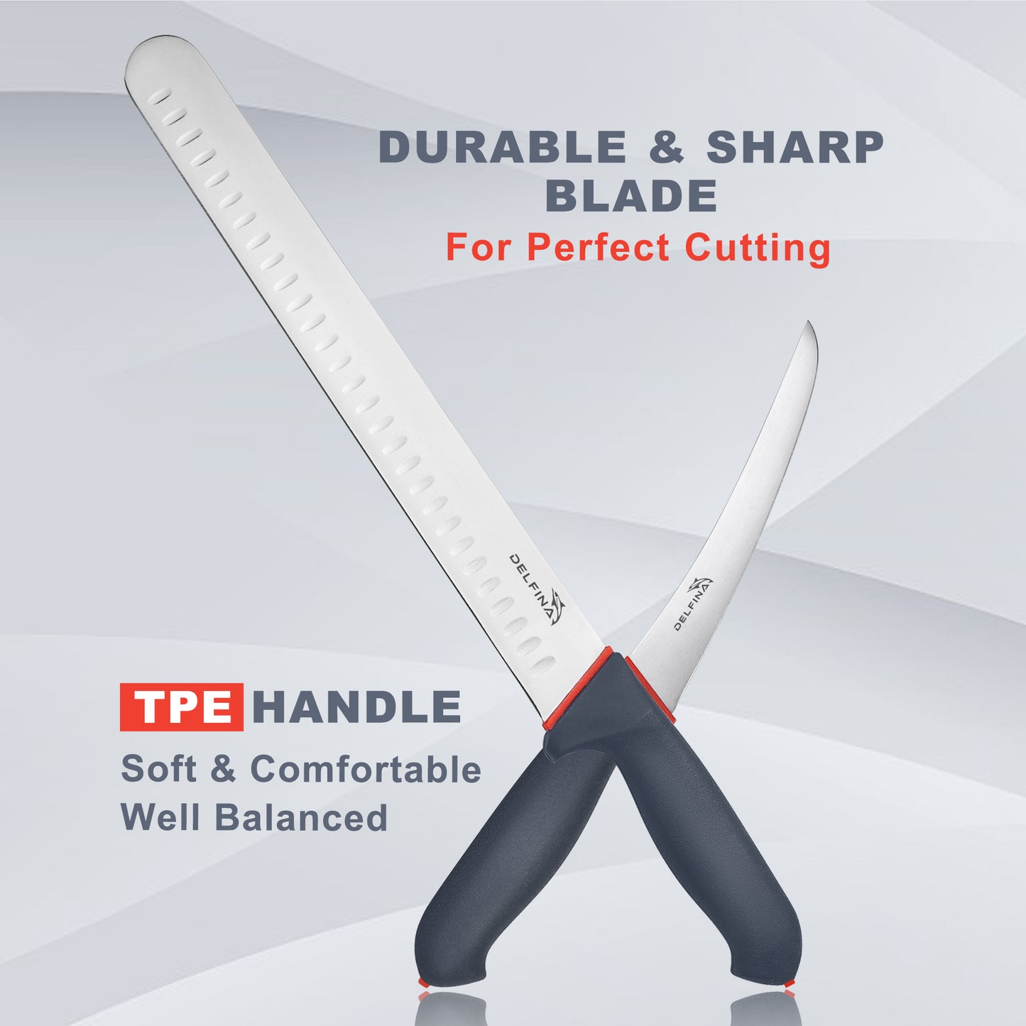 DELFINA 2 Pieces BBQ Knife Set