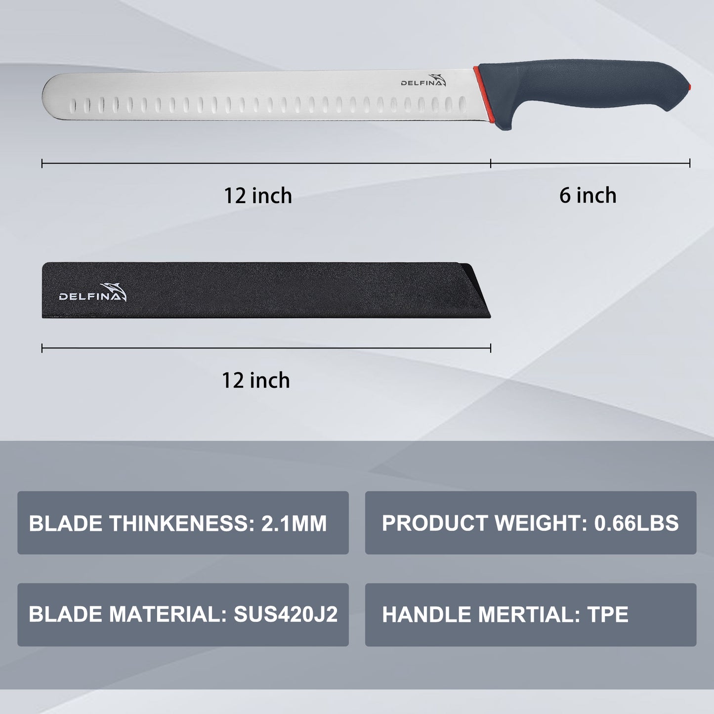 DELFINA 12'' Carving Knife